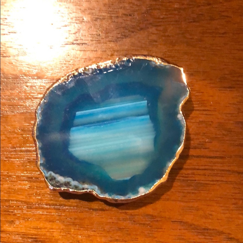 Blue agate pop socket